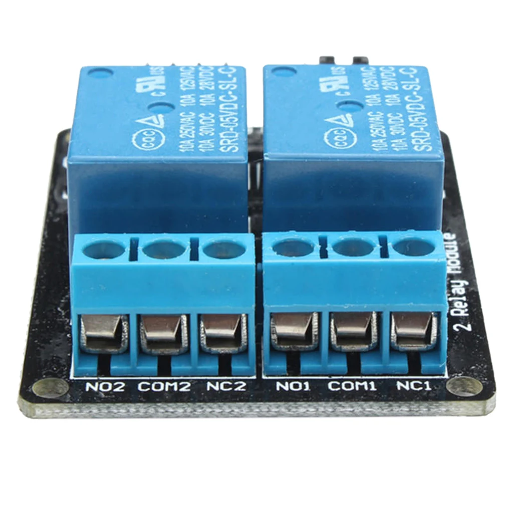 2-Channel Relay Module With Optocoupler Protection for PLC Automation Equipment Control