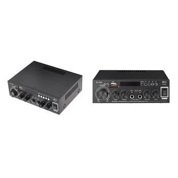 

Mini Power Amplifier o MP3 Player FM Radio BT Digital o Receiver LCD Display Dual Microphone Input BT Amplifier