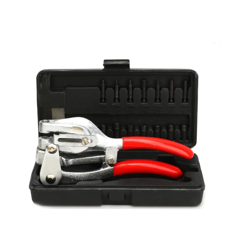 

Hand-Held Power Punch Kit Stainless Steel Iron Plastic Hole Punch Pliers Radom Case Colors Power Punch Kit