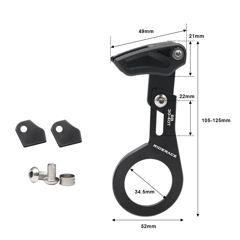 RIDERACE Fahrradkettenführung Single Speed MTB Fahrrad 1X System ISCG 03 ISCG 05 BB Post Mount Wide Narrow Gear Guider Kettenführung – Detail 2