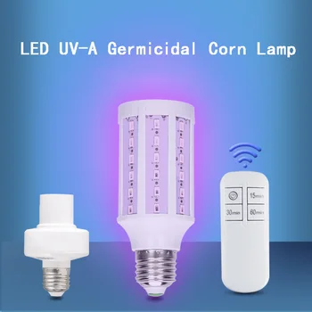 

12W UV Germicidal Lamp E27 Led UV-C Light Bulb with Remote Control 99% Antibacterial Rate Indoor Sterilization Light 254nm