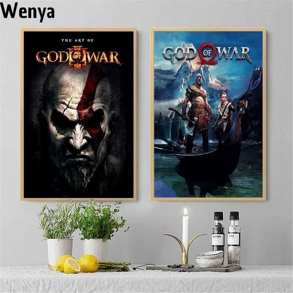 God Of War Video Game Figure Posters And Prints Canvas Printed Painting Art Wall Pictures Home Decor For Living Room Decoration | Дом и сад