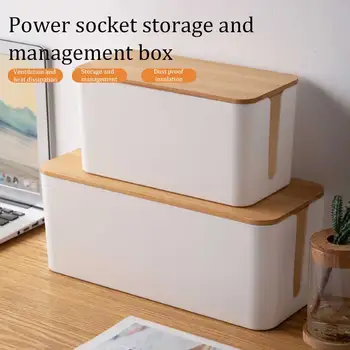 

Cable Storage Box Organizer Power Strip Wire Case Anti Dust Charger Socket Network Line Storage Bin Charger Wire Management