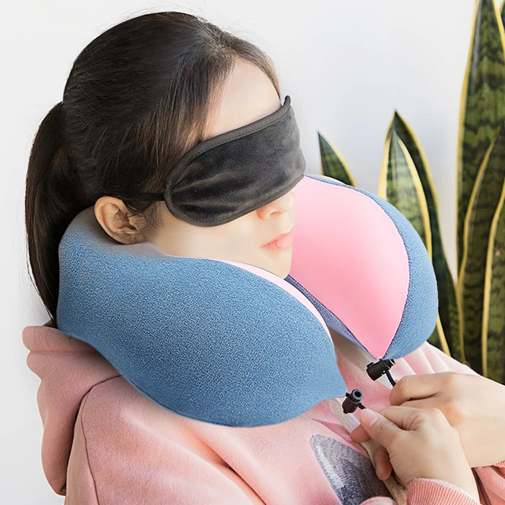 U-образная подушка для путешествий Memory Foam Подушки для шеи мягкие медленный отскок пространство дорожная подушка твердый шейный затылочный медицинский постельные принадлежности