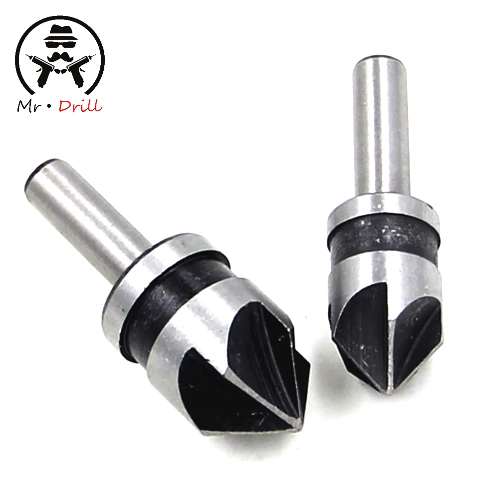 Комплект из 2 предметов 1/4 ''Круглый хвостовик 5 Флейта фаски смешанный набор