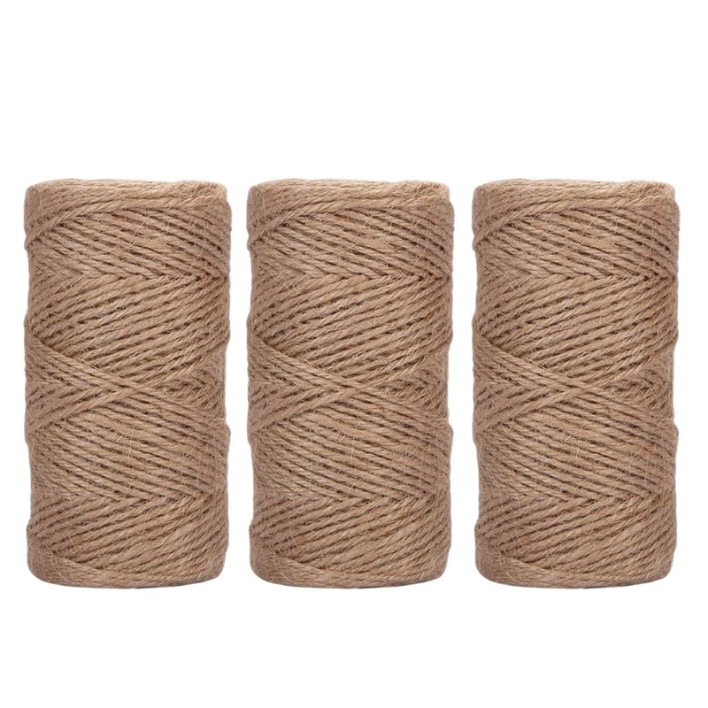 DIY Handmade Jute Rope 1000 Feet 2Mm 3 Ply Natural Twine String Rolls for Artworks and Crafts Gift Wrapping Picture Display | Дом и сад