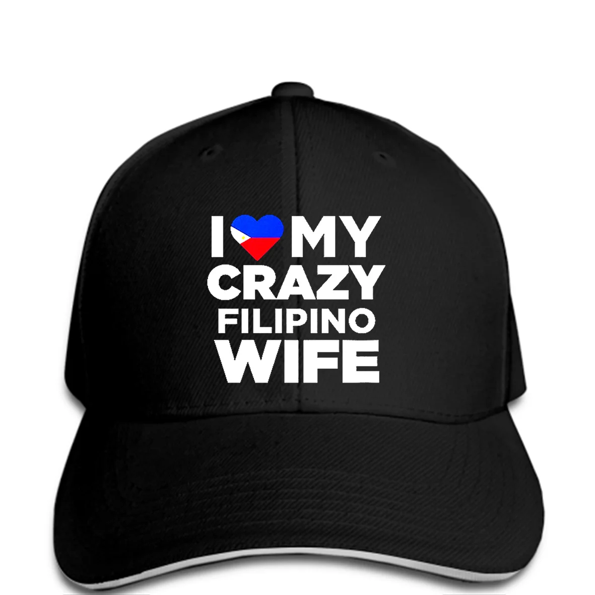 Новая бейсболка с круглым воротником I Love My Crazy Filipino Wife на Филиппинах