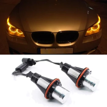 

5W 600 Lumen Lighting Amber LED Angel Eye Marker Light Bulbs For BMW E39 E60 E63 E64 E53 5 6 7 X3 X5