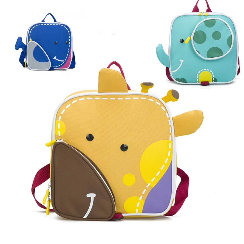 

2019 New 3D Cartoon canvas Children Backpack Girls Boys Bagpack kindergarten Schoolbag Animal Kids bookbag Children School Bags