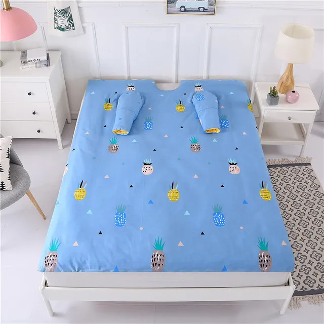 Drop Shipping Thicken Winter Lazy Quilt with Sleeves Home Bedding Comforter Keep Warm Duvet Filling Family Blanket Cape Cloak