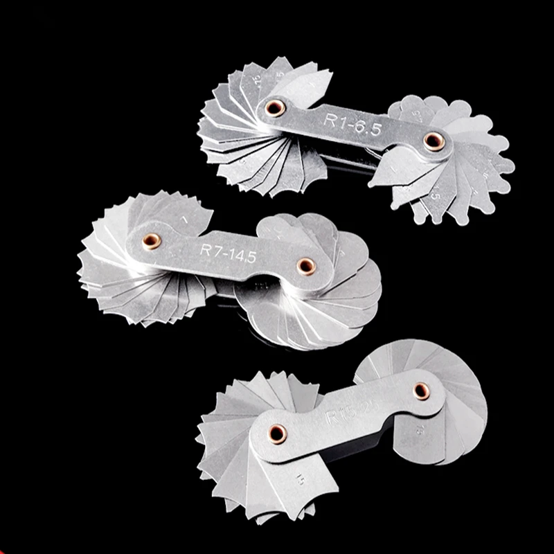 R1-R6.5/R7-R14.5/R15-R25 Radius Gauge Sample R with 1-25 Blades Range for Industrial Measurement | Инструменты