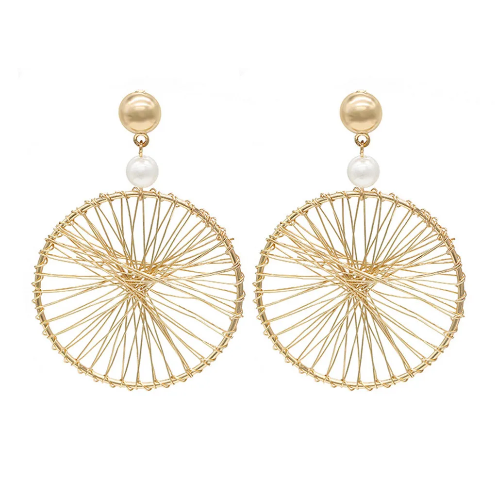 Fashion National Style Stud Earrings Women Creative Dream Catcher Exquisite Handmade Winding Wire Female Accessories | Украшения и