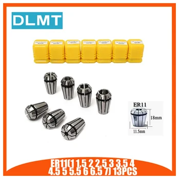 

13PCS ER11 1-7mm Spring Collet SetChuck High Precision Collet Set for CNC Engraving Machine Milling Lathe Tool Tool Holder