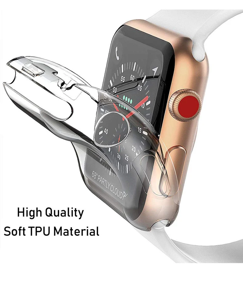 Для apple watch Series 5/4/3/2/1 чехол для Watch Экран протектор общий защитный i 38 мм 40 42 44