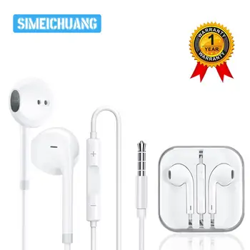 

SIMEICHUANG Earphones Wire control 3.5mm in-ear earbuds with microphone Suitable for Xiaomi HUAWEI P20 P30 IOS Subwoofer headset