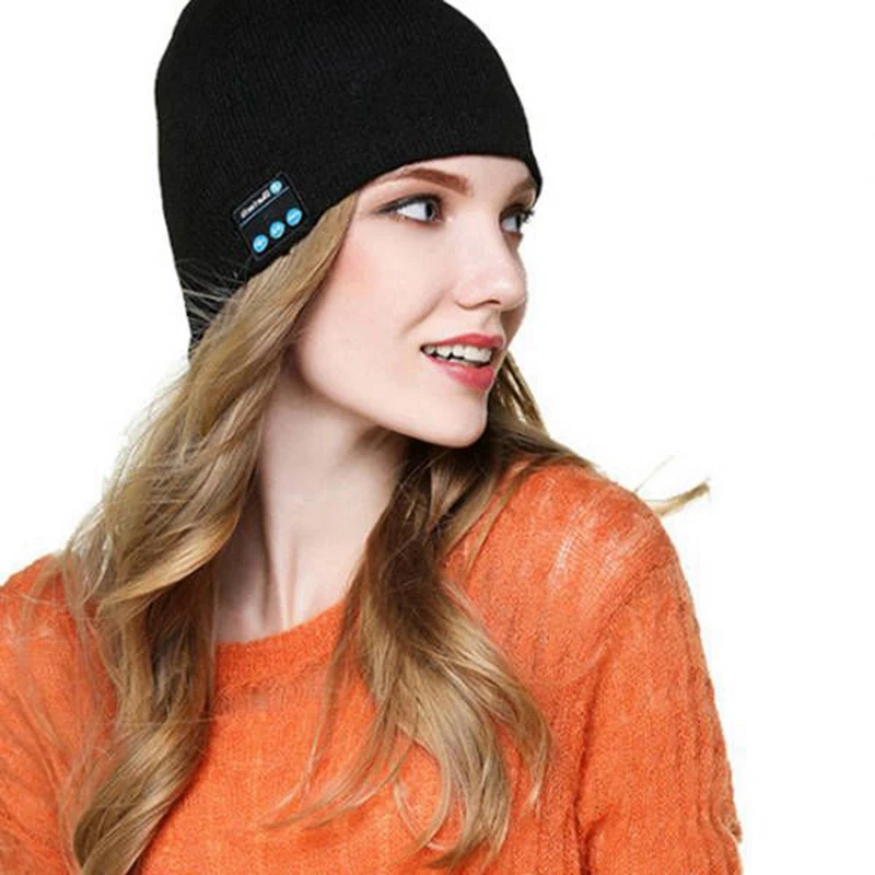 Bluetooth Music Soft Beanie Hat with Stereo Headphone Headset Speaker Wireless