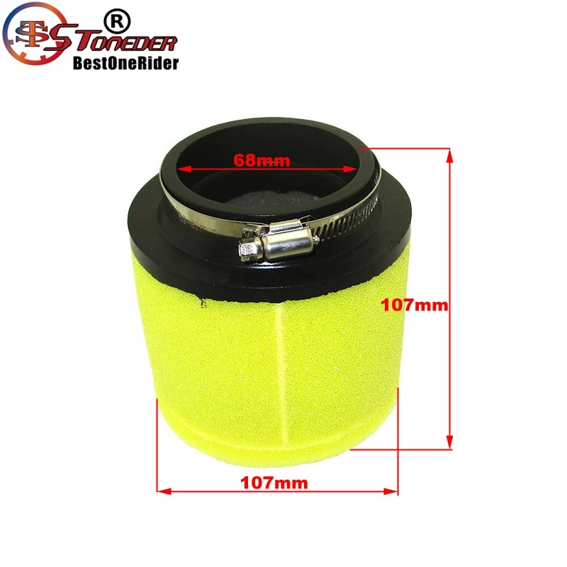 Двухступенчатый Воздушный фильтр STONEDER 68 мм для Honda Yamaha Kawasaki Suzuki Arctic Cat 400 500 ATV 0470 391