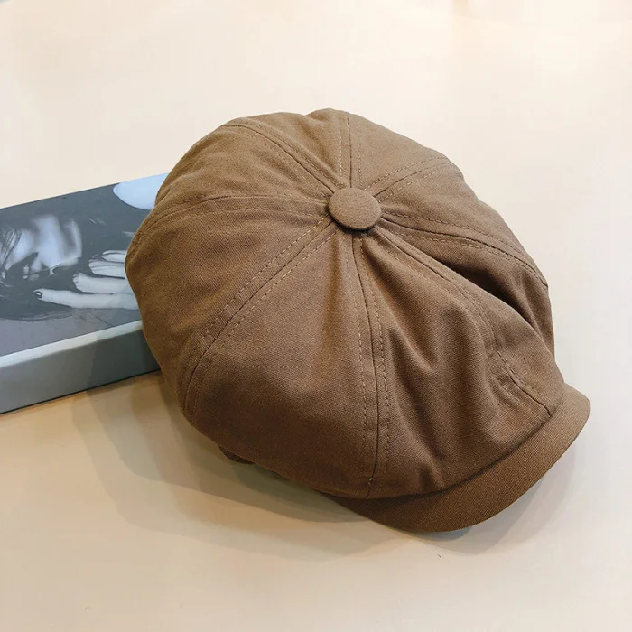 Men Newsboy Cap Herringbone Baker Boy Cabbie Flat Hat Retro Newsboy Cap TT@88