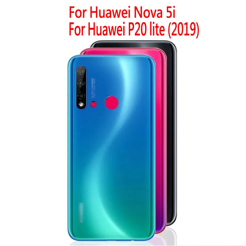 DHL 10 шт. 6,4 дюймов для huawei nova 5i/для huawei P20 Lite задняя крышка батарейного отсека Корпус Задняя стеклянная часть