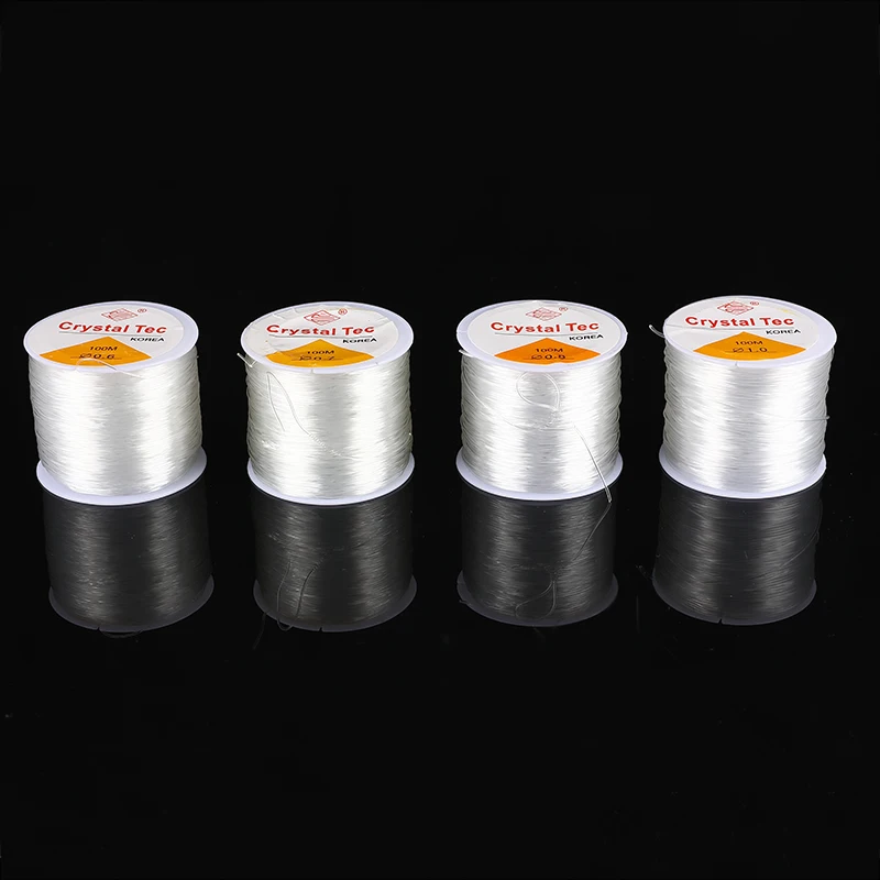 1 Roll Quality Clear Stretch Jewellery Beading Elastic Cord Thread 0.8mm