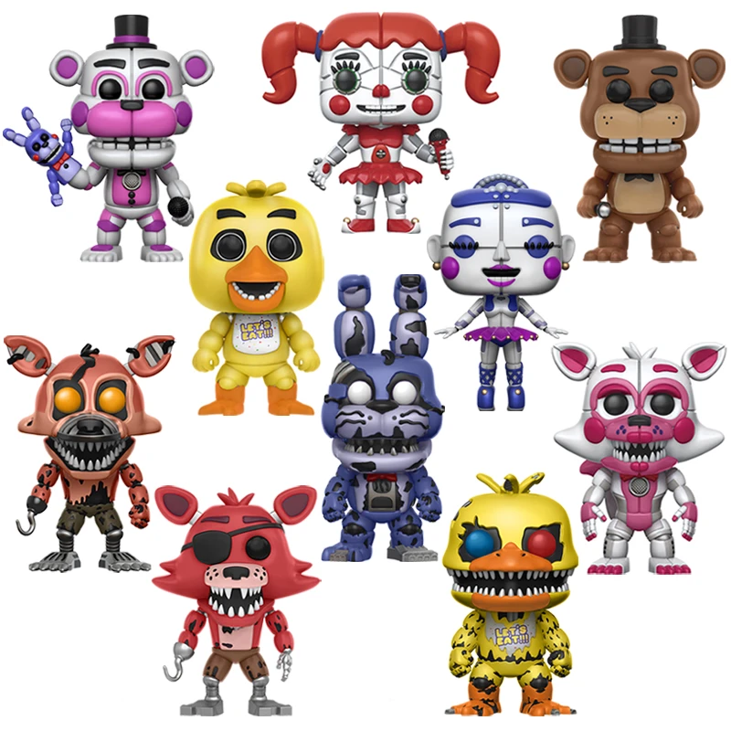 دمية تشيكا بوني فوكسي فريدي لشخصية الأكشن كابوس خمس ليال في مجموعة فريدي دمية Fnaf Fazbear نموذج من دمى البي في سي لعب للأطفال Aliexpress