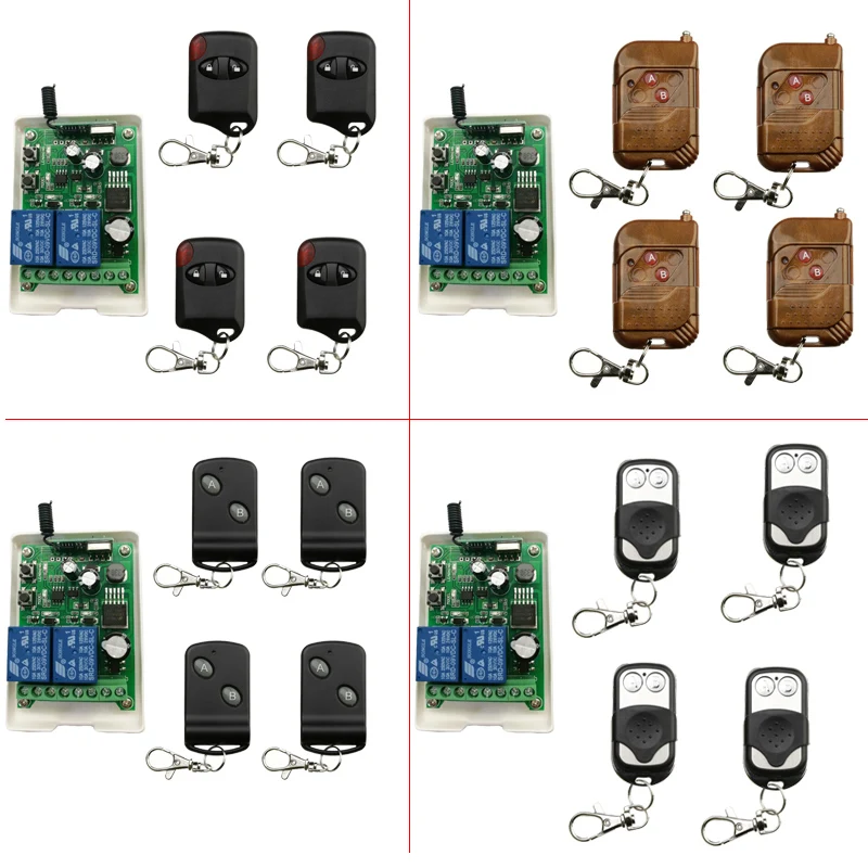 DC12V 24V 36V 48V RF беспроводной пульт дистанционного управления Переключатель 10A 2CH