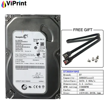 

For Seagate brand 500GB desktop computer 3.5" internal mechanical hard disk SATA3 3-6Gb / s HDD 16MB Cache 500GB 7200RPM buffer