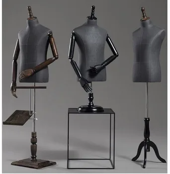 

Best Men's Half Body Suit Man Platform Window Clothing Half Body Cloth Dummy Mannequin