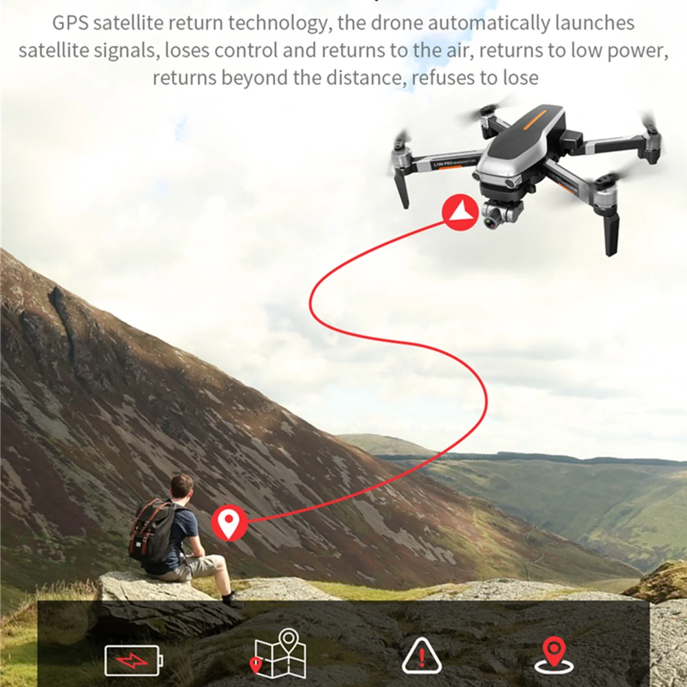 GPS Дрон L109PRO 4K механическая двухосевая Антивибрационная камера с Wi Fi FPV HD ESC
