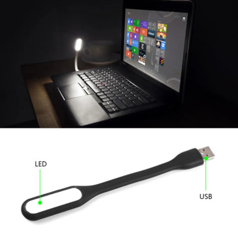Mini lámpara de LED USB brillante, Flexible, portátil, lectura de teclado de ordenador, Notebook, de ordenador|Luces de lectura| - AliExpress