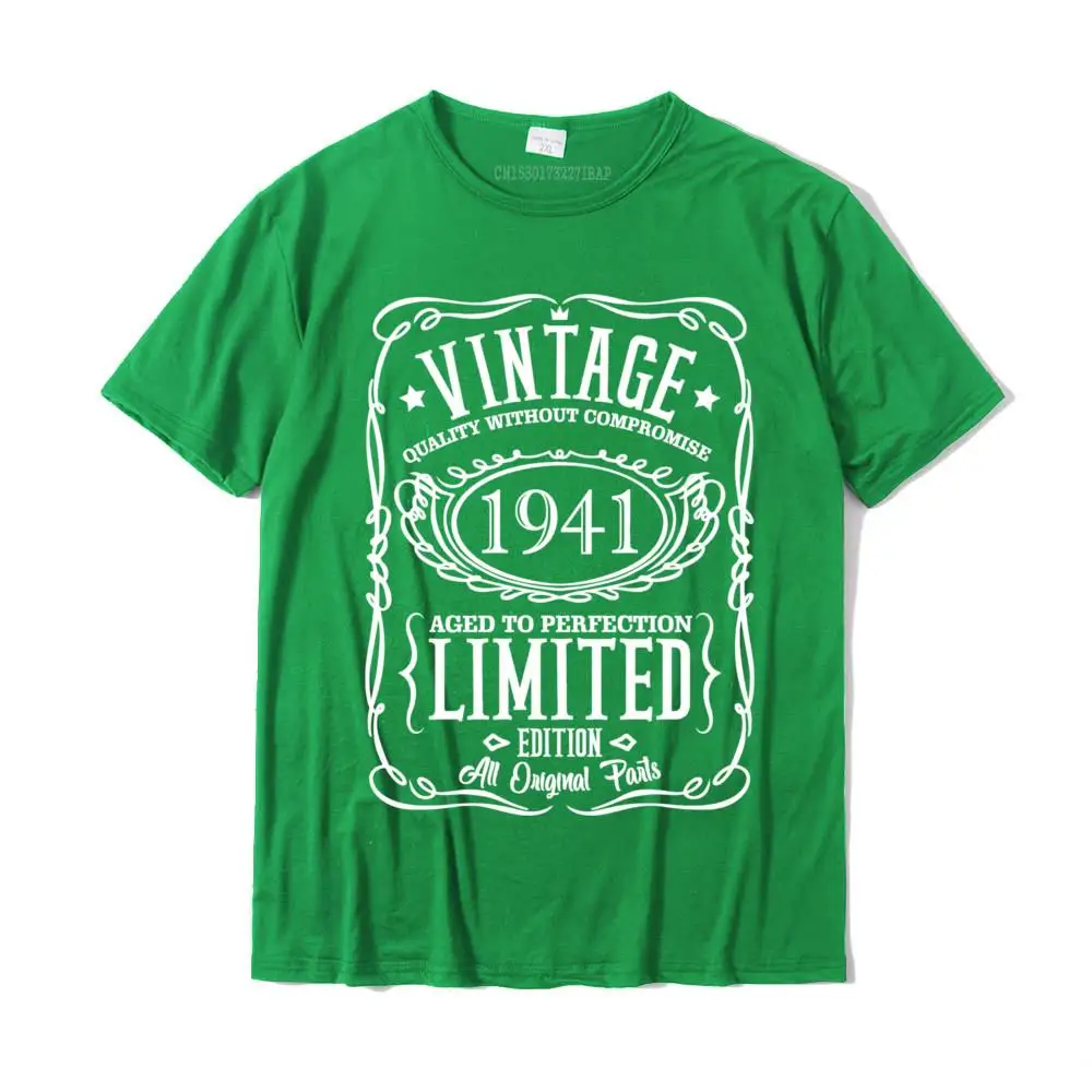 Gift Cotton T Shirts for Men Short Sleeve Classic Tops & Tees Company Thanksgiving Day Round Neck T Shirt Custom 80th Birthday Gift Vintage 1941 T Shirt 80 Years Old Sweatshirt__MZ17268 green