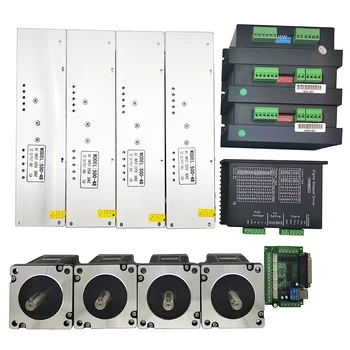

CNC Stepper Motor DM860A Driver 4 PCS + Nema34 156mm Motor + 60V 8.3A Power Supply for CNC Part