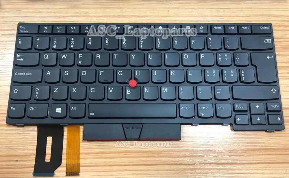 Qwerty Alemão Francês Suíço Espanhol Teclado Teclado para Lenovo Thinkpad T490 T495 L380 L390 L480 Portátil Retroiluminado Ponteiro Novo us - Imagem 4