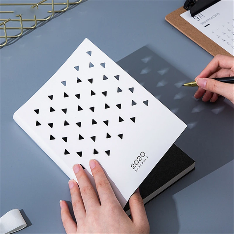

A5 Leather Diary Agenda Escolar 2020 Planner Notebook Journal Monthly Weekly Note Book School Office Notepad 2019.12-2020.12 D40