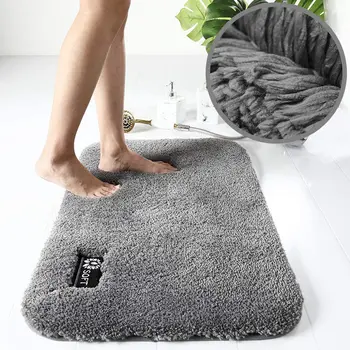 

Carvapet Non-Slip Bathroom Mat Microfiber Bath Pad Floor Mat Doormat For Shower Room Toilet Bathroom Rugs