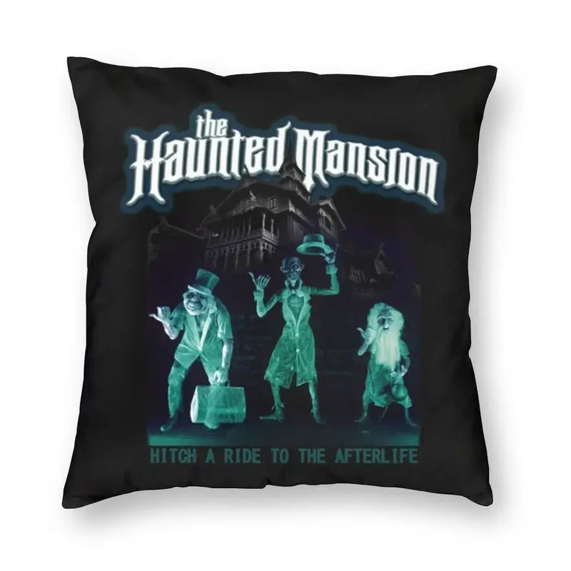 

The Haunted Mansion Cushion Cover Sofa Home Decorative Grim Grinning Ghost Square Throw Pillow Case 45x45cm Polyester Print