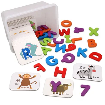 

Letter/Number Card Matching Toys English Cognitive Spelling Learning Education Gift send Children with box