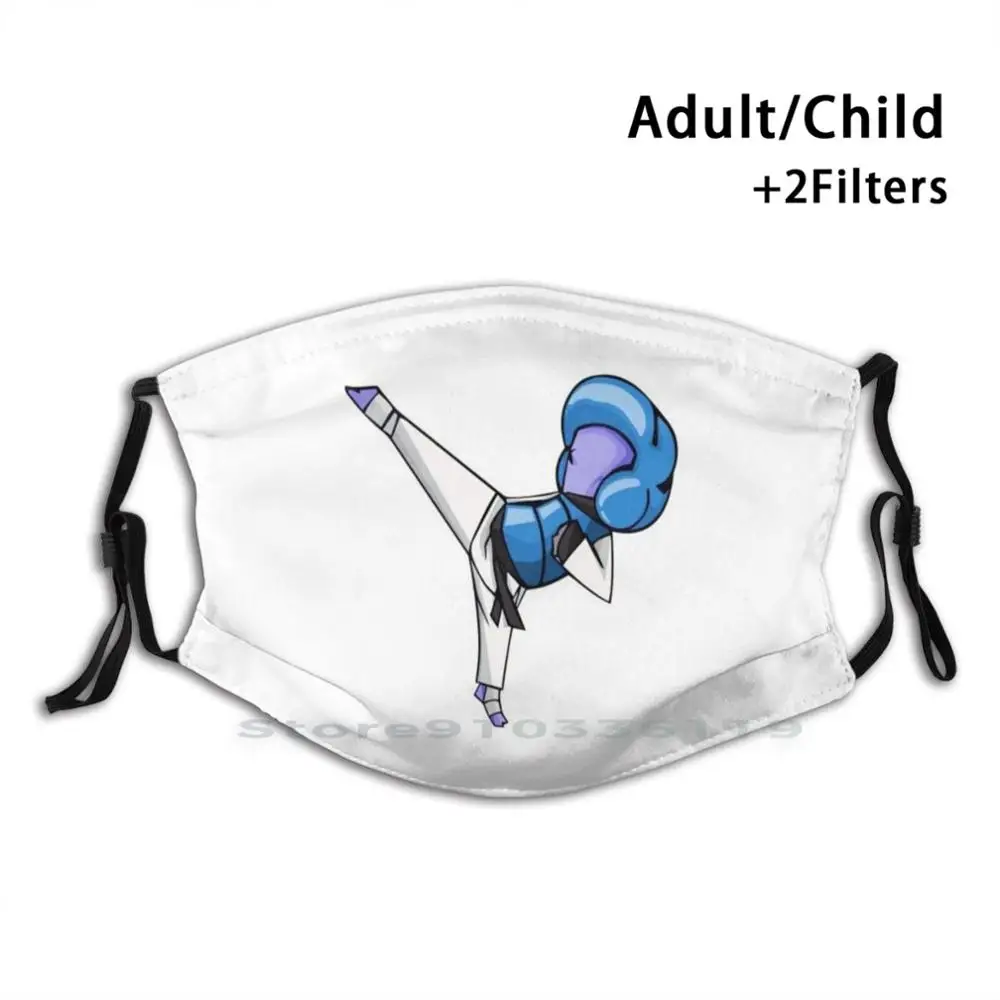 Taekwondo At Kick Print Reusable Mask Pm2.5 Filter Face Kids Takewondo Karate Kampfsport Tae Kwon | Аксессуары для одежды