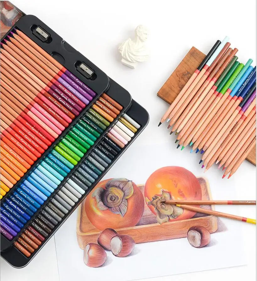 

Color Pencil Crayons Set Water Soluble Oily High Quality Professional Watercolor School Stationery Supplies Color Pastel Pencils