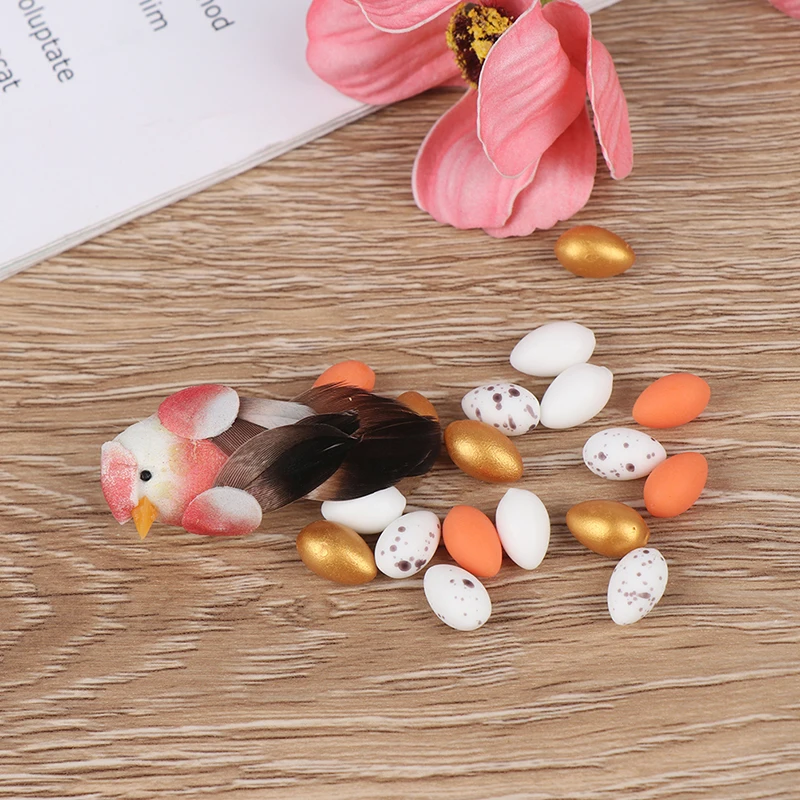 

5pcs bubble dollhouse simulation egg cute mini bird egg model painting tutorial, DIY micro-landscape decoration craft