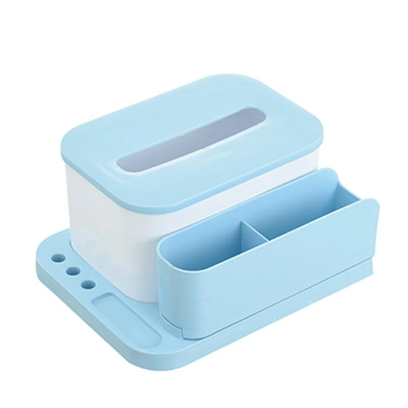 

Tissue Storage Box Pen Holder Case Desktop Remote Control Organizer Home Decor