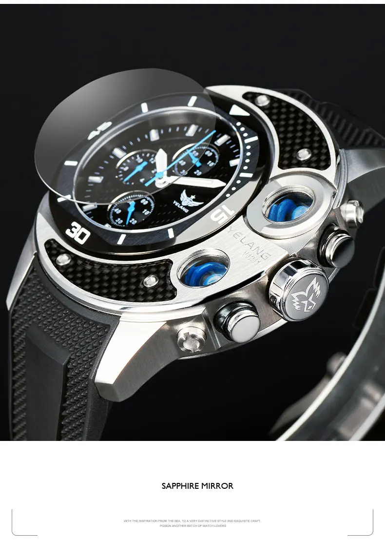 Тритий часы, наручные часы мужские Yelang мужские военные T100 светящиеся водонепроницаемые мужские Спортивные кварцевые наручные часы erkek kol saati V1211