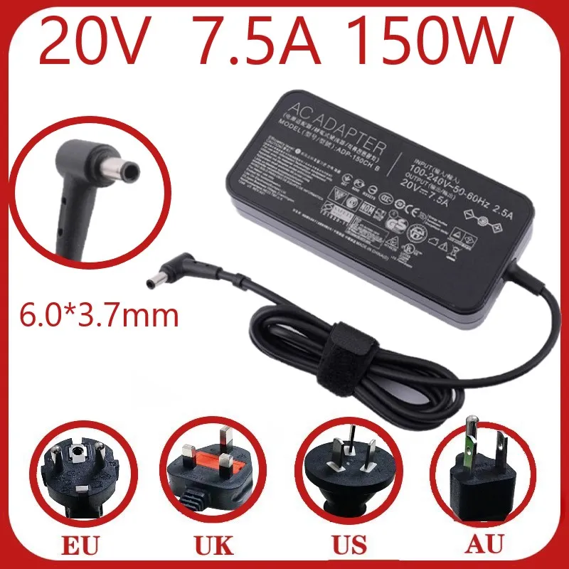 Nuevo genuino 20V 7.5A 150W cargador de ordenador portátil para ASUS FX95G/D ADP-150CH B fortaleza voladora 7th generación FX95G FX505GT FX95GT