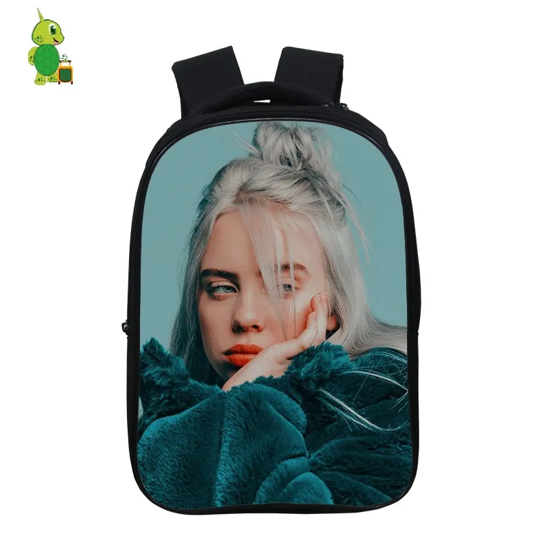 17 Mochila Billie Eilish рюкзак хип-хоп школьные сумки для подростков мальчиков и девочек 14,5 дюймов Детский рюкзак для книг водонепроницаемый дорожный рюкзак - Цвет: 17