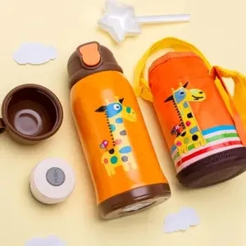 

Children's Insulated Cup 304 Stainless Steel Baby Infant Straw Drop-proof Cup Female Student Portable Kettle Water Bottle Thermo