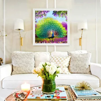 

DIY 5D Diamond Peacock Embroidery Painting Flower Cross Stitch Home DecorationNew Arrive Home Decor