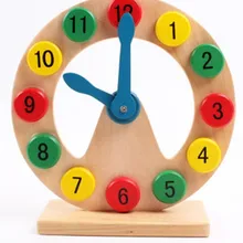 Напрямую от производителя геометрических форм s креативная игрушка интеллект Когнитивная форма с цифрами часы деревянные игрушки