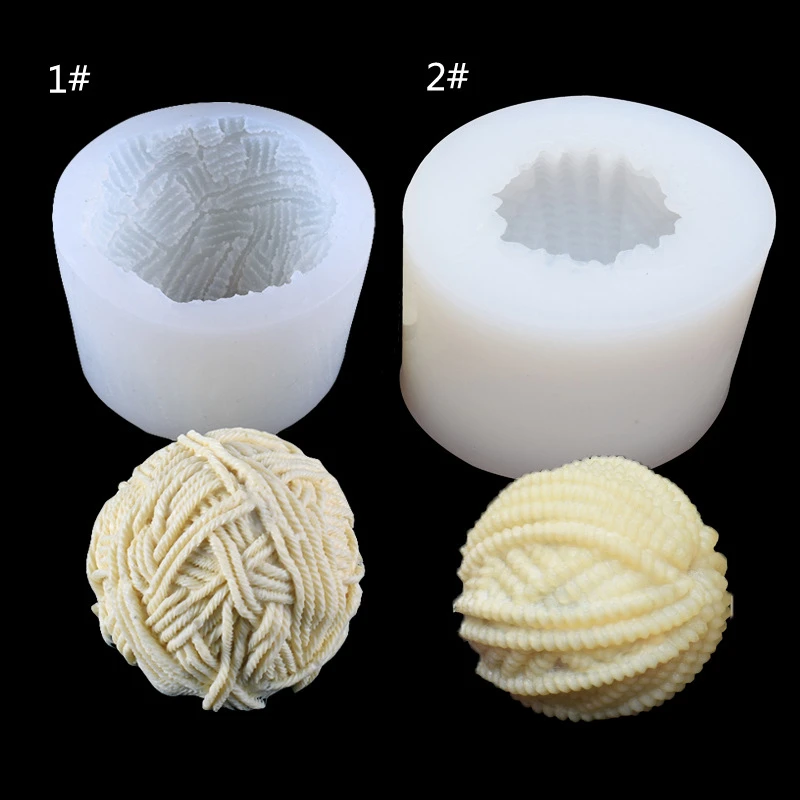 

Aomily 3D Силиконовые вязаные шарики из шерсти, искусственное мыло, форма для свечей, искусственные поделки, формы для творчества, базовый инструмент