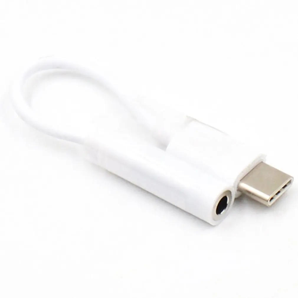 Мини Портативный Кабель-адаптер для наушников type-C до 3,5 мм USB 3,1 type C USB-C штекер для 3,5 аудио разъем