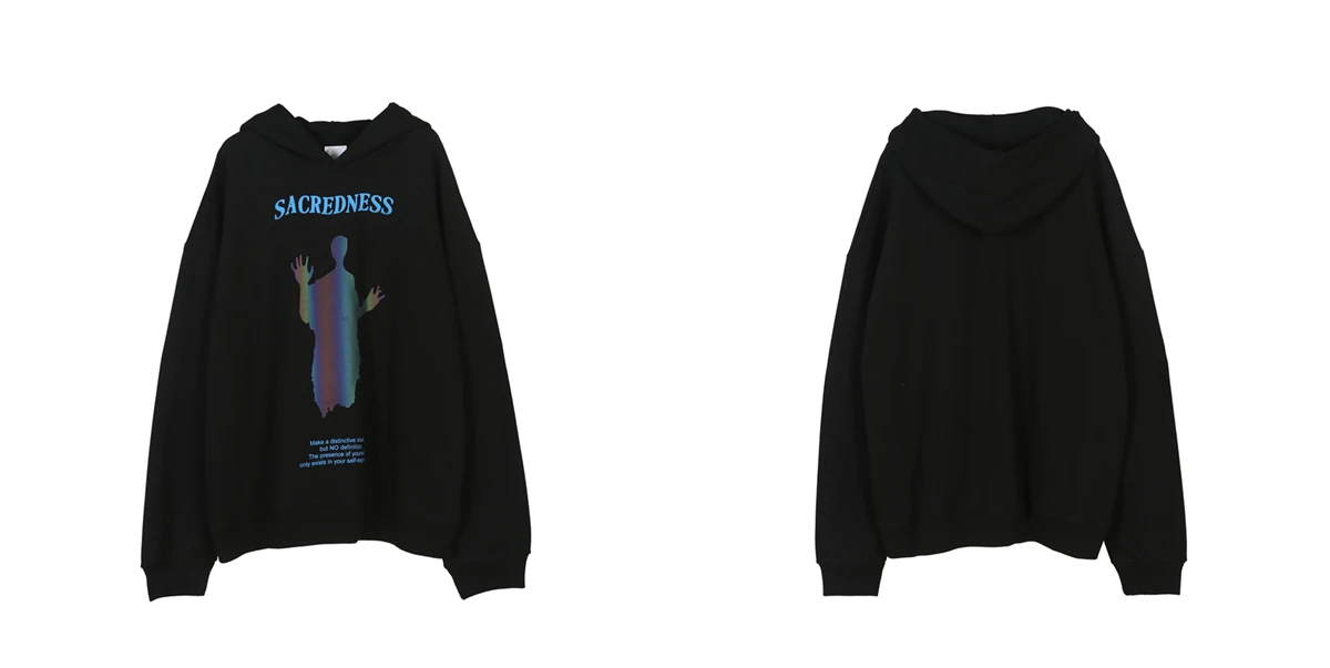 Черный CoooColl, новинка, с капюшоном, 19FW, хлопок, Kanye West, Джастин Бибер, тайна, визиты в хип-хоп, модные, зимние, 3M, толстовки, мужские, женские, худи - Цвет: Черный